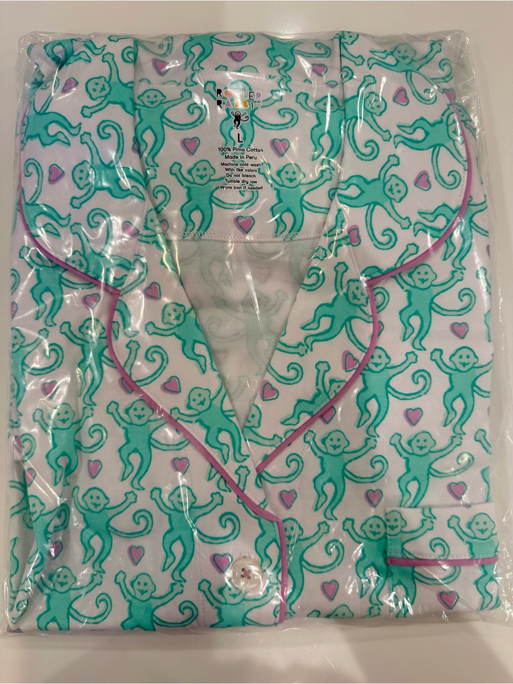 Roller Rabbit Lovely Monkey Polo pajamas set